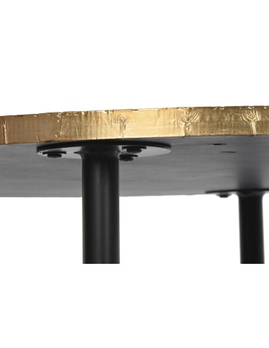 TABLE BASSE BOIS et MÉTAL 85 cm