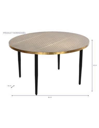 TABLE BASSE BOIS et MÉTAL 85 cm