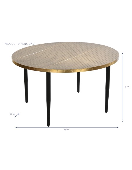 TABLE BASSE BOIS et MÉTAL 85 cm