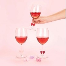 Marque-verres Coquette (lot de 6) couleurs assorties