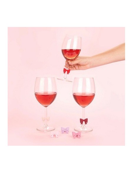 Marque-verres Coquette (lot de 6) couleurs assorties