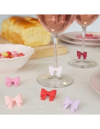 Marque-verres Coquette (lot de 6) couleurs assorties