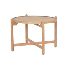 Table Café Paulownia Rotin NATUREL