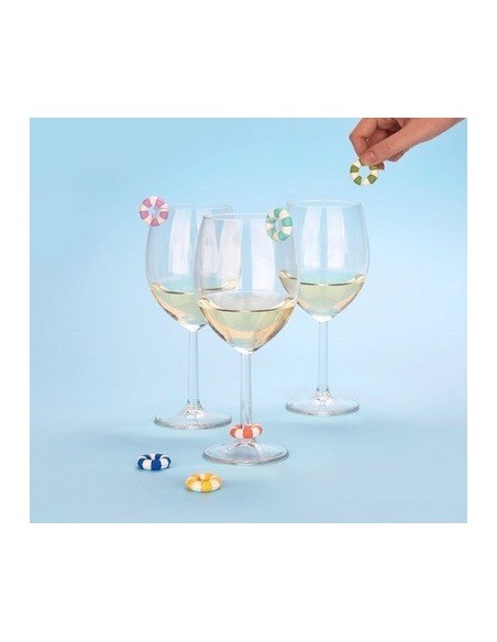 Marque-verres Floats (ensemble de 6) couleurs assorties