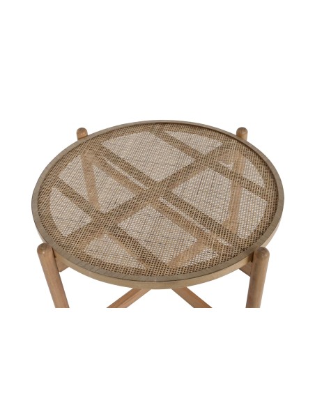 Table Café Paulownia Rotin NATUREL