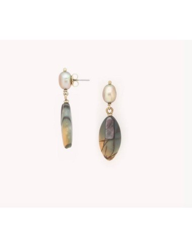 Boucles d'oreilles poussoir L'iLE ROUSSE Top perle