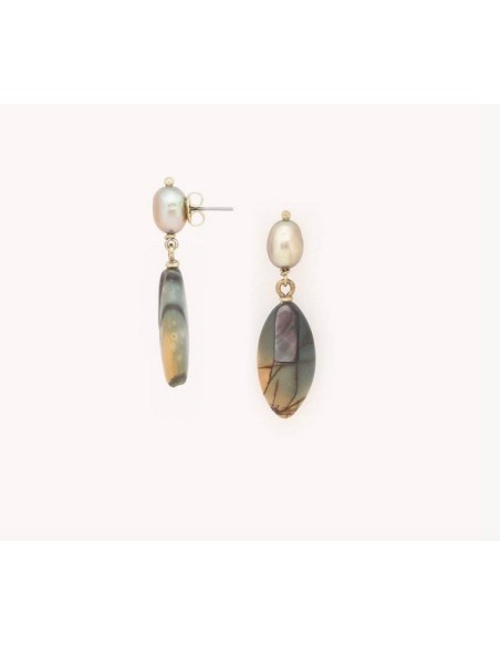Boucles d'oreilles poussoir L'iLE ROUSSE Top perle