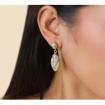 Boucles d'oreilles poussoir L'iLE ROUSSE Top perle 2