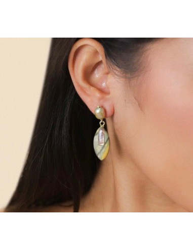 Boucles d'oreilles poussoir L'iLE ROUSSE Top perle