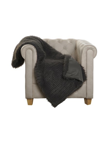 Plaid Polyester 460 GSM Gris foncé 130 x170 cm