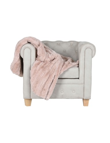 Plaid / Couverture Polyester 130X170X1 580 GSM Rose poudrée