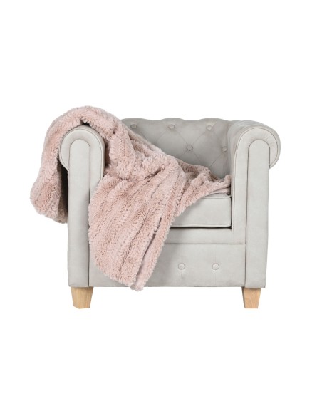 Plaid / Couverture Polyester 130X170X1 580 GSM Rose poudrée