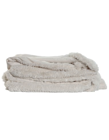 Dessus de Lit / Couverture polyester Ecru  220 X 240 X1 580 GSM