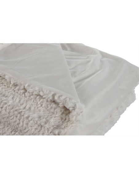 Dessus de Lit / Couverture polyester Ecru  220 X 240 X1 580 GSM