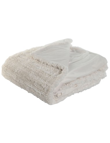 Dessus de Lit / Couverture polyester Ecru  220 X 240 X1 580 GSM