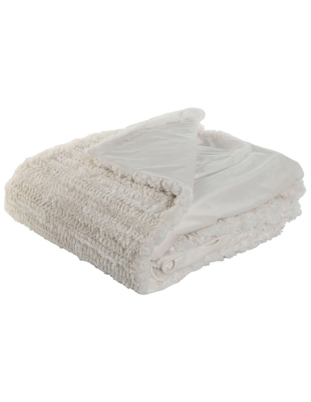 Dessus de Lit / Couverture polyester Ecru  220 X 240 X1 580 GSM