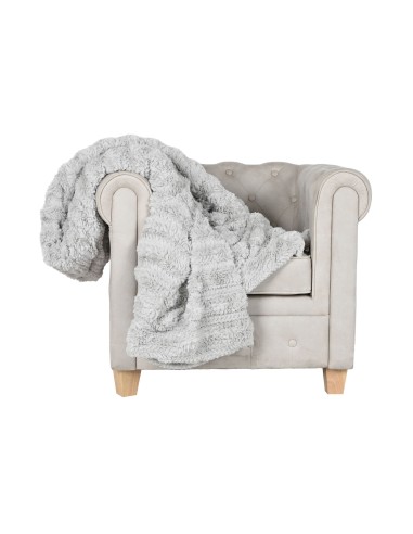Dessus de Lit / Couverture polyester Gris clair 220 X 240 X1 580 GSM