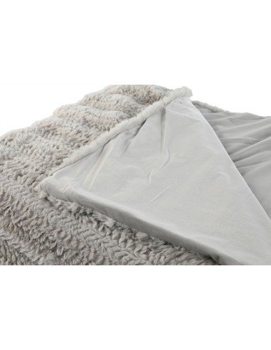 Dessus de Lit / Couverture polyester Gris clair 220 X 240 X1 580 GSM