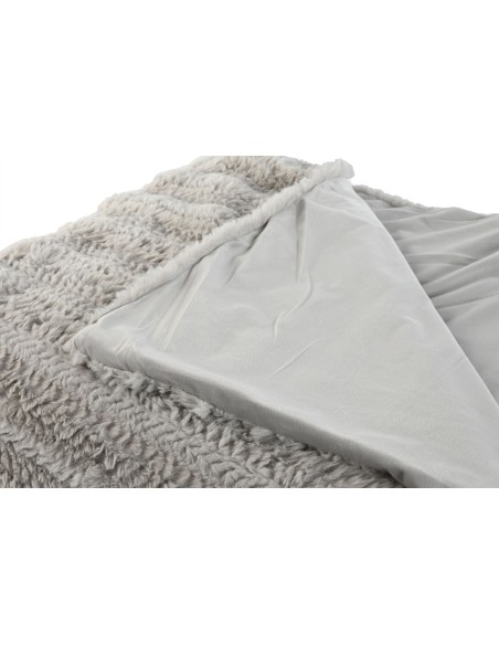 Dessus de Lit / Couverture polyester Gris clair 220 X 240 X1 580 GSM