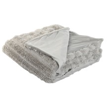 Dessus de Lit / Couverture polyester Gris clair 220 X 240 X1 580 GSM