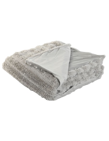 Dessus de Lit / Couverture polyester Gris clair 220 X 240 X1 580 GSM
