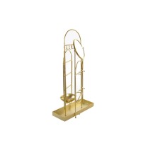 Porte-bijoux paravent metal doré avec miroir 2