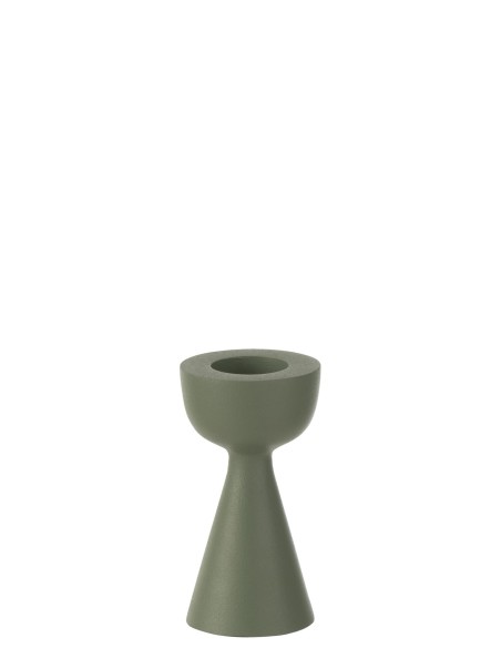 BOUGEOIR CONE ALUMINUM VERT S
