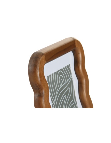 Cadre photo en acacia et verre 10X15 et 13X1,5X18 cm MARRON
