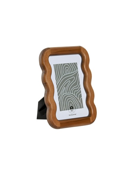 Cadre photo en acacia et verre 10X15 et 13X1,5X18 cm MARRON