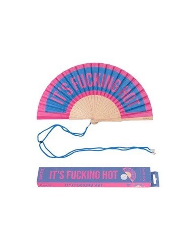 Eventail Rose et bleu It's fucking hot