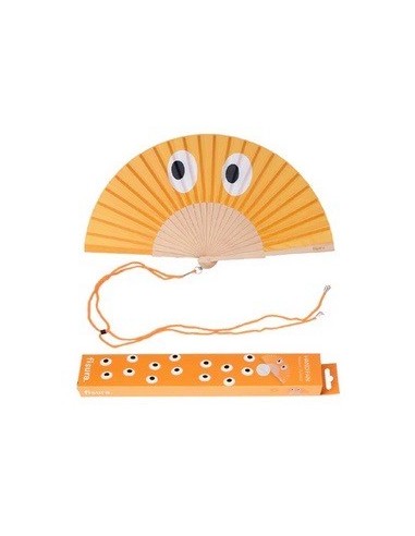 Eventail Orange Yeux