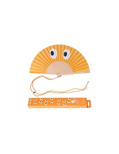 Eventail Orange Yeux