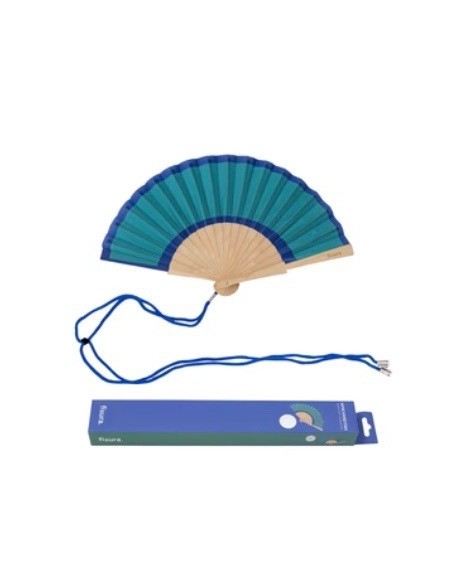 Eventail Mini bleu et vert