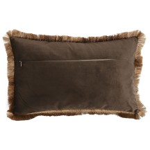 Coussin polyester Jungle touché velours, déhoussable 2