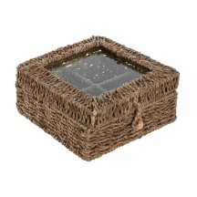Boîte à Thé ou infusions Seagrass et Verre Naturel