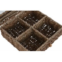Boîte à Thé ou infusions Seagrass et Verre Naturel 2