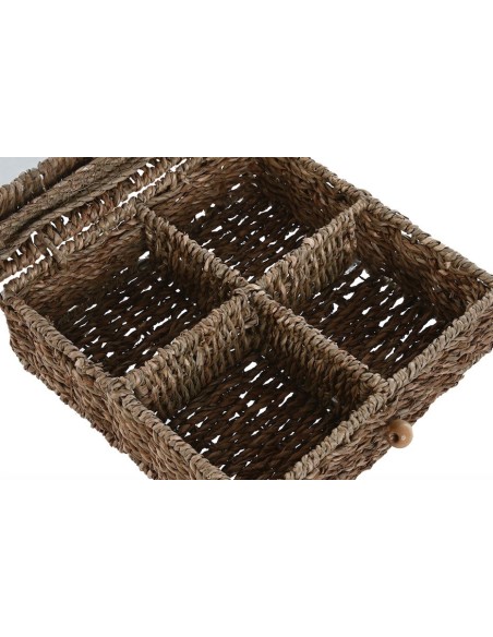 Boîte à Thé ou infusions Seagrass et Verre Naturel