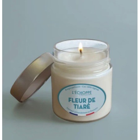Bougie naturelle Pot en verre Rond 180g Fleur de Tiaré