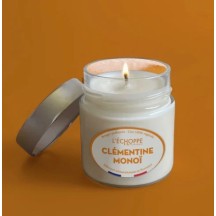 Bougie naturelle Pot en verre Rond 180g Clémentine Monoi