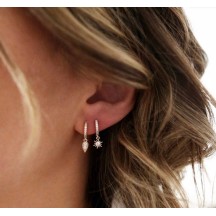 Boucles d'oreilles ISEULT mini-créoles de la marque Labelle Parisienne 2