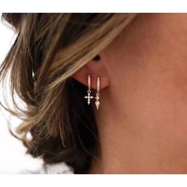 Boucles d'oreilles Mini-créoles VICTOIRE