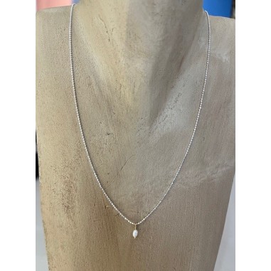 Collier MAG Argent et perle de la Marque LOUMAE