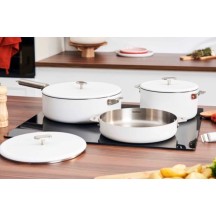 LE MERVEILLEUX COUVERCLE INOX COOKUT- 28 CM- POLAIRE (blanc) 2