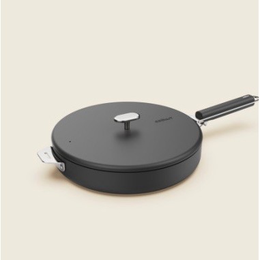 LE MERVEILLEUX COUVERCLE INOX COOKUT- 28 CM- GRAPHITE (Noir)