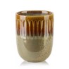 Mug sans anse stries hautes dégradé terre 8 x 6 x 10cm 300ml