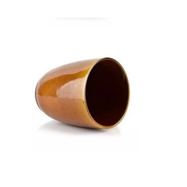 Mug sans anse Marron moutarde 8.5 x 5 x 10cm 300ml