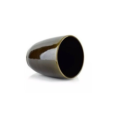 Mug sans anse Marron reflet vert 8.5 x 5 x 10cm 300ml