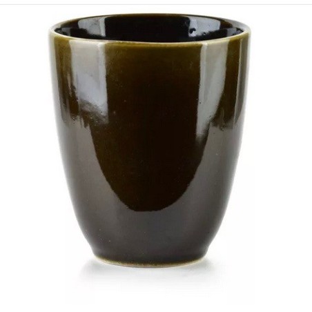 Mug sans anse Marron reflet vert 8.5 x 5 x 10cm 300ml