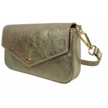 Petit sac bandoulière en cuir de vachette Alba Bronze 2
