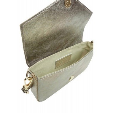 Petit sac bandoulière en cuir de vachette Alba Bronze
